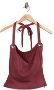 Princess Polly Yasenia Faux Suede Halter Top
