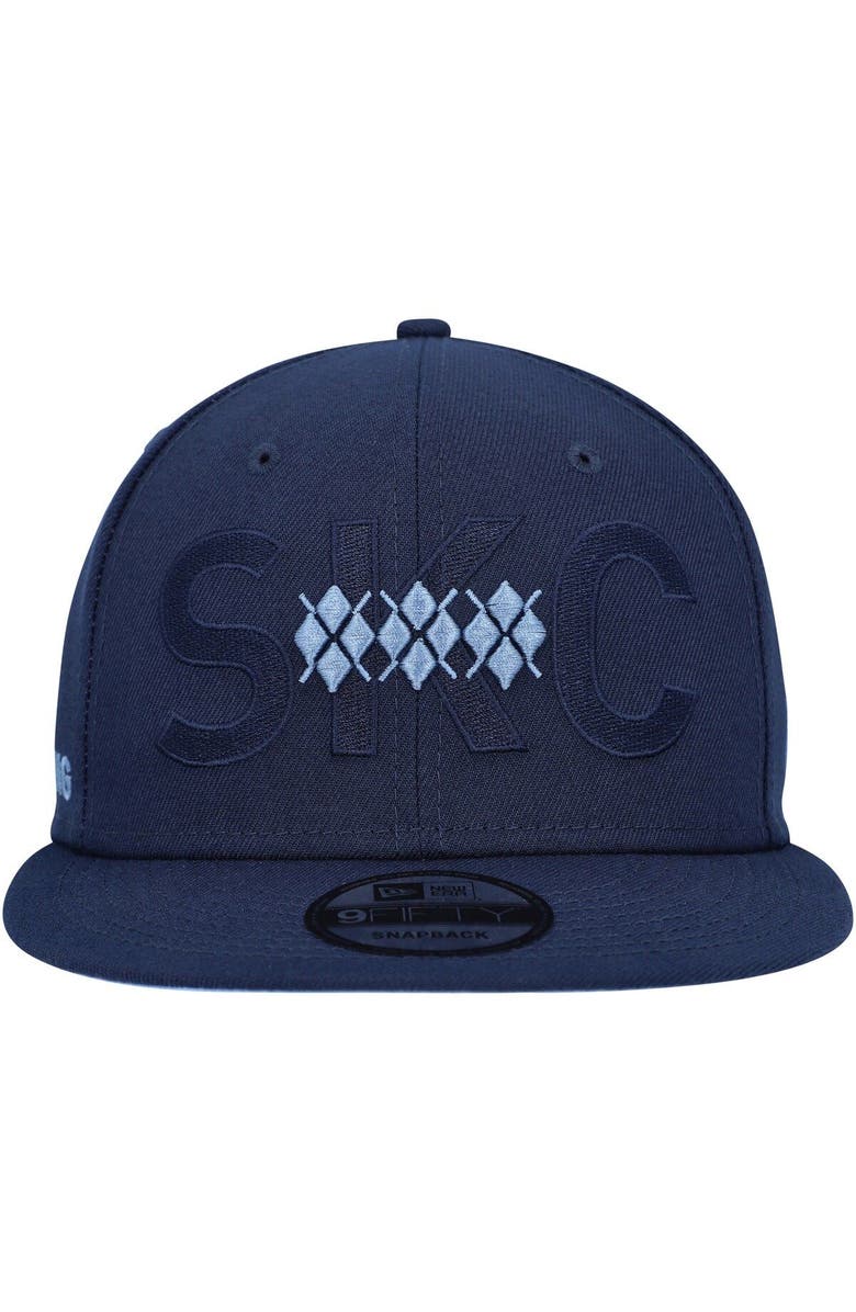 New Era Men's New Era Navy Sporting Kansas City Kick Off 9FIFTY Snapback Hat, Alternate, color, 