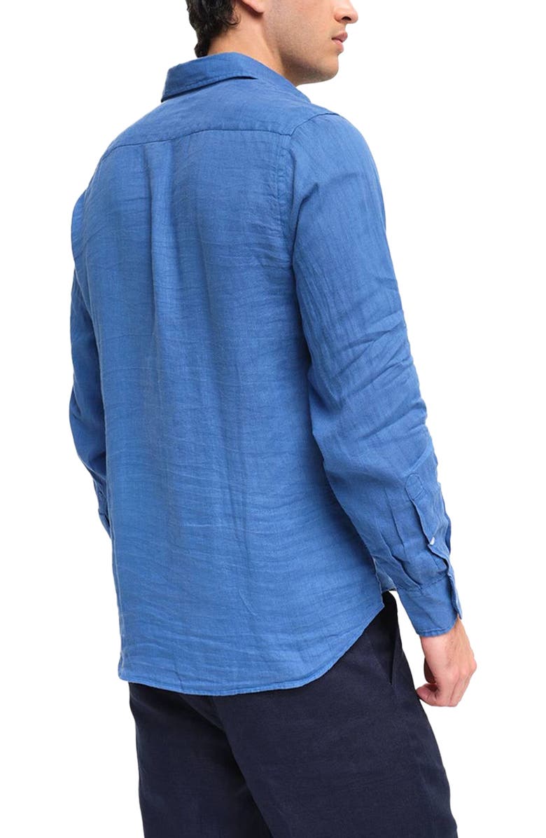 Peninsula Swimwear Cala di Volpe Linen Shirt, Alternate, color, Solid Color