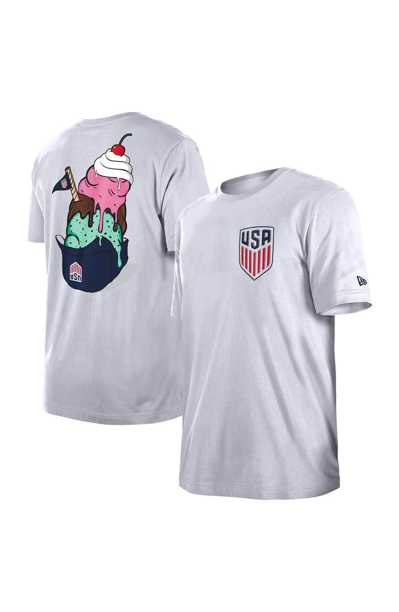 5TH AND OCEAN BY NEW ERA Men's 5th & Ocean by New Era  White USMNT Gameday T-Shirt, Main, color, 