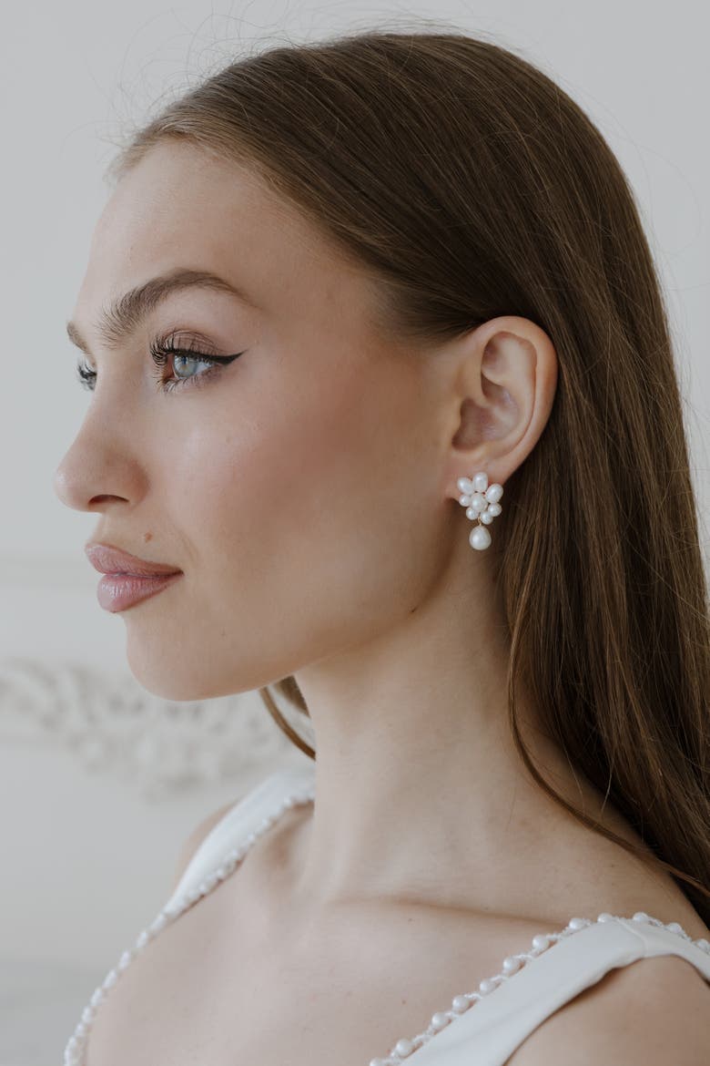 Sweet Pea Earrings, Alternate, color, Metallic Gold