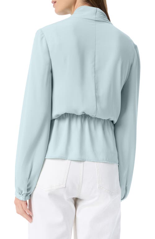 Do By Dee Ocleppo Margot Faux Wrap Peplum Top In Cloud Blue