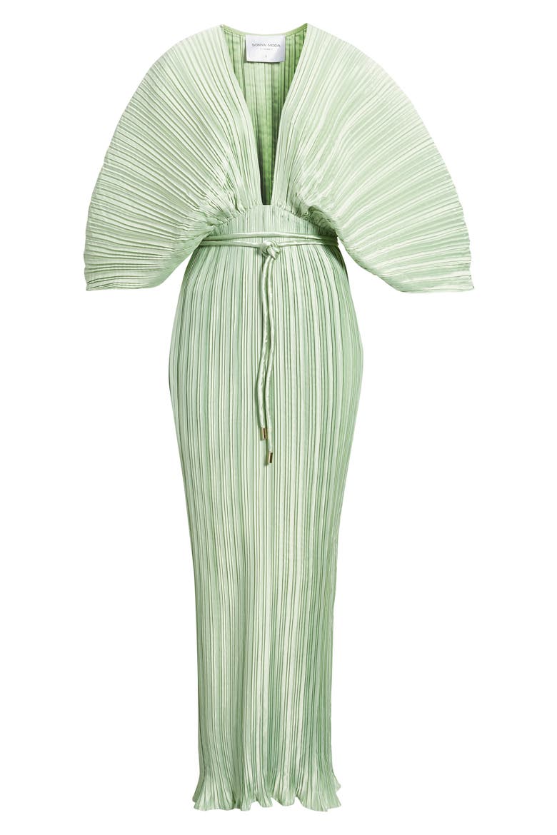 Gianna Plunge Gown, Alternate, color, MOLDAVITE