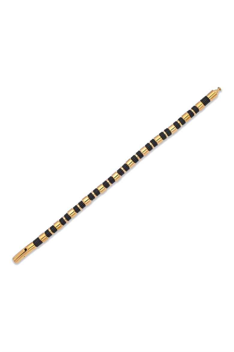 Hudson Beaded Bracelet, Alternate, color, GOLD/ BLACK