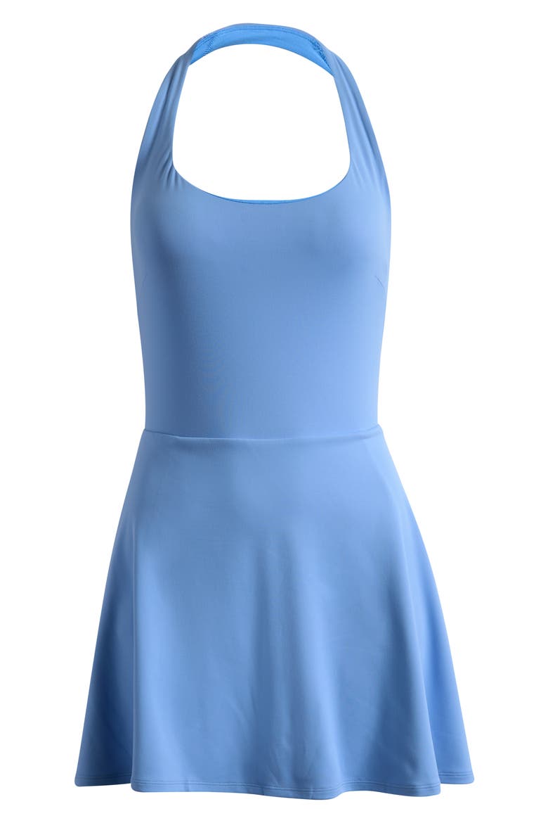 Tiebreak Halter Dress, Alternate, color, LIGHT OASIS BLUE