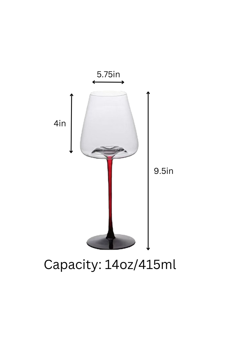 Large Concave Wine Glasses - Set of 2, Alternate, color, Clear