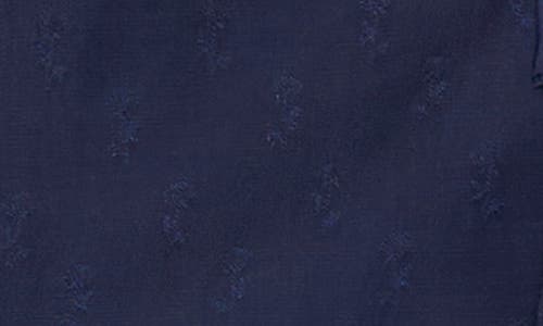 1.state Crinkle Overlay Blouse In Indigo Night
