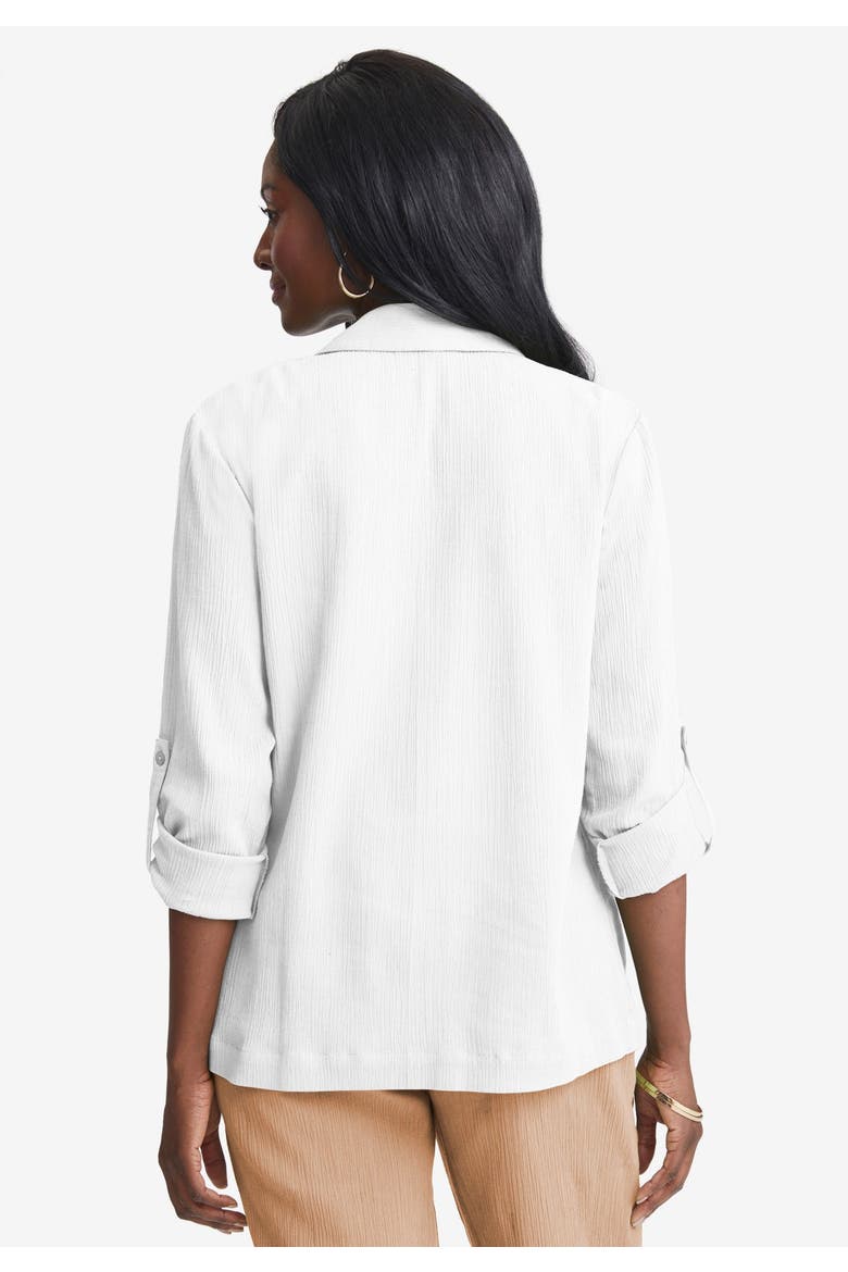 Gauze Blazer, Alternate, color, DEEP DUSK