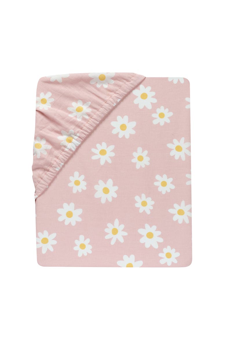 Daisy Dreams Breathable 100% Cotton Baby Fitted Crib/Toddler Sheet, Alternate, color, Pink