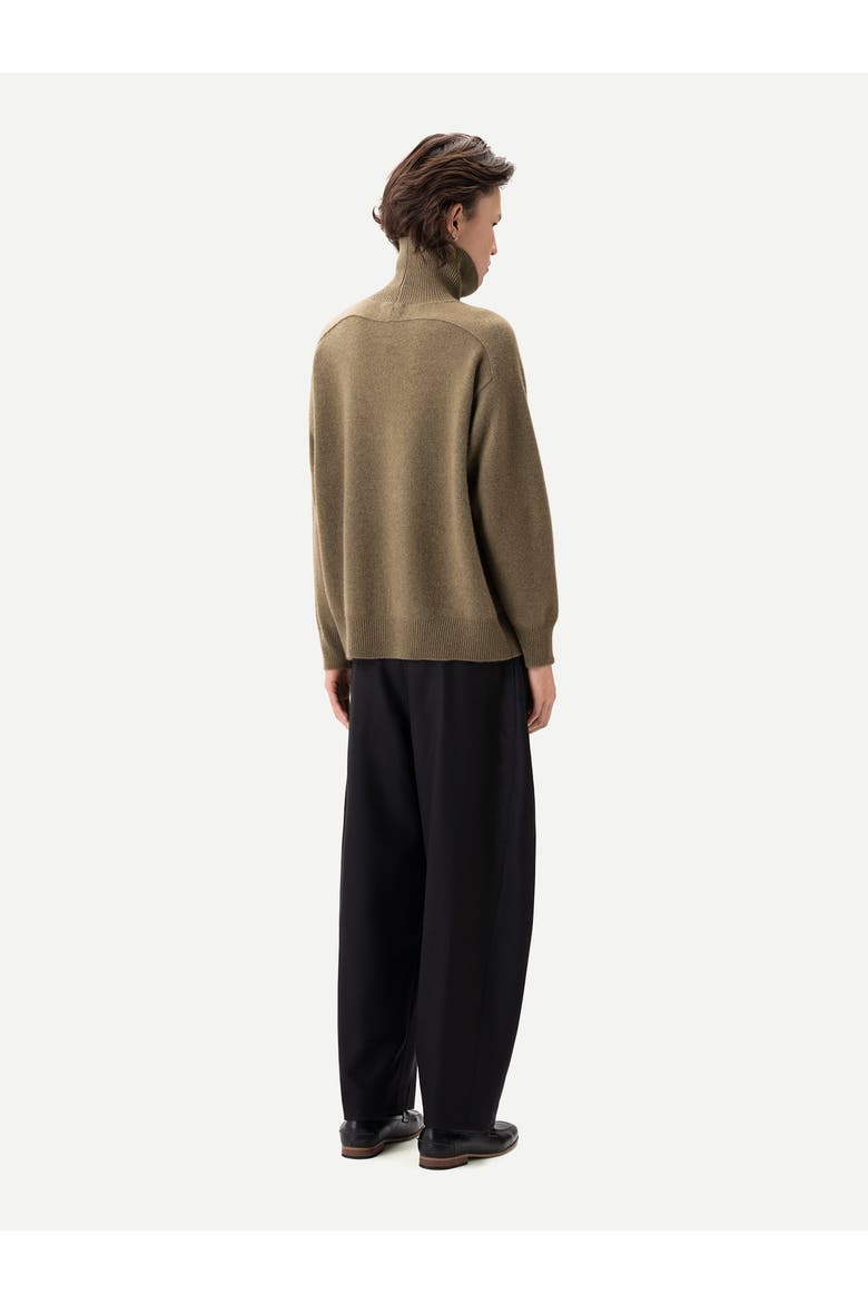 Unisex High-Neck Cashmere Sweater, Alternate, color, aloe