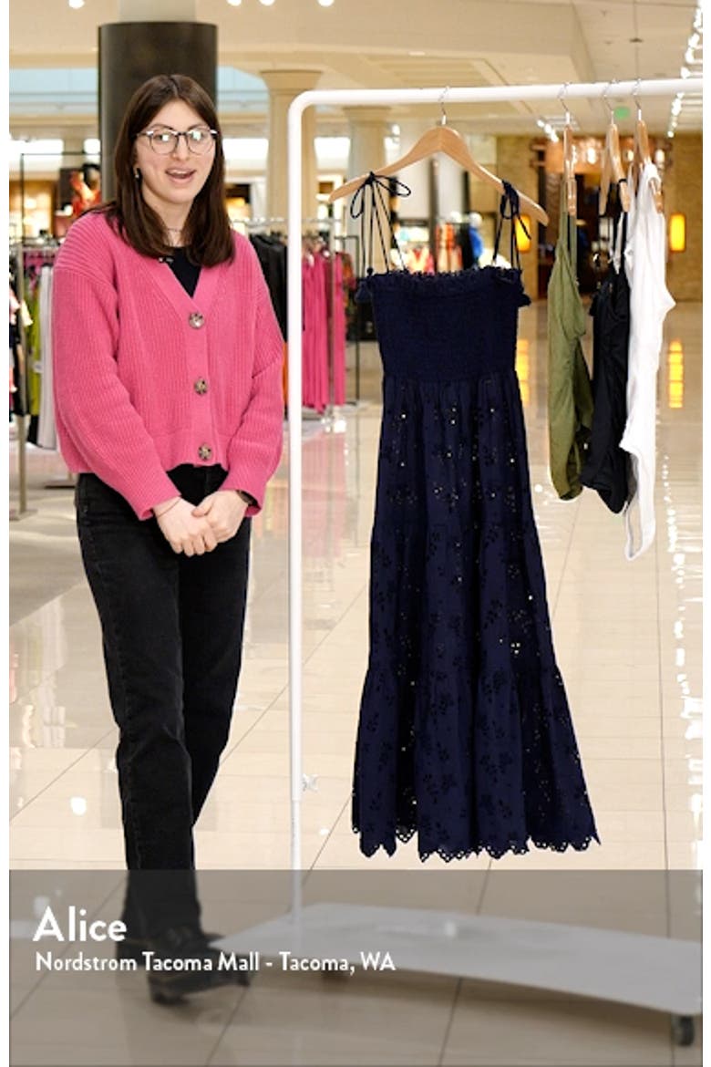 Daisy Flounce Cotton Eyelet Cover-Up Dress video