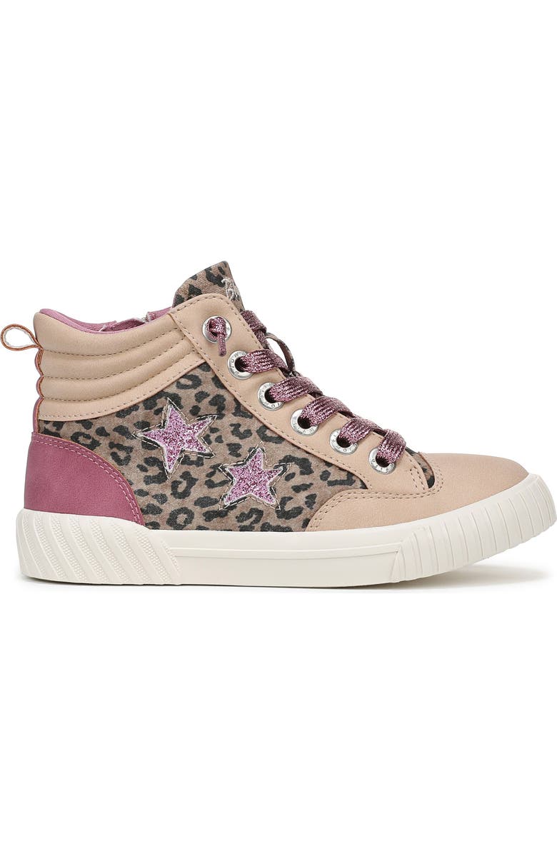 Blowfish Malibu Kids' Wanderland High Top Sneaker, Alternate, color, Leopard Canvas