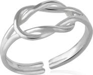 Spero London Knot Sterling Silver Adjustable Ring