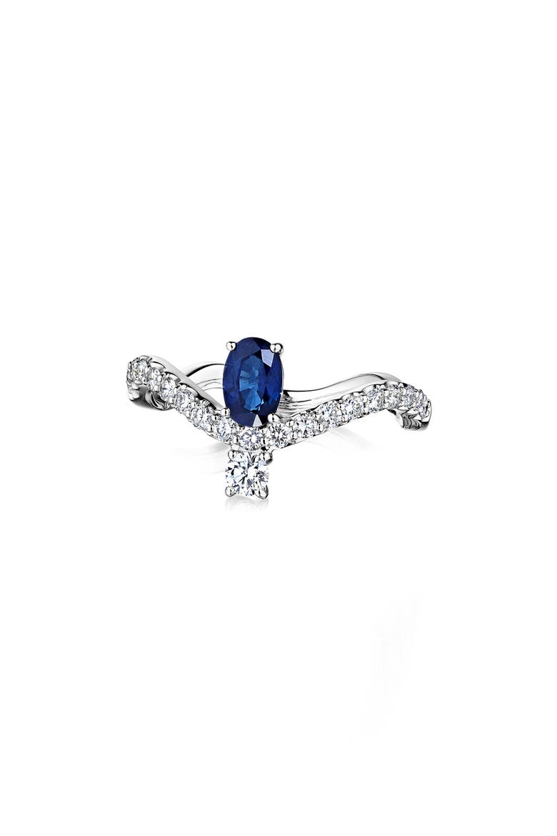 Mirage Diamond & Sapphire Ring, Main, color, 18K WHITE GOLD
