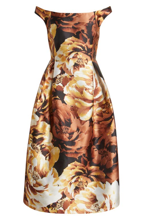 Julia Jordan Floral Off-the-shoulder Cocktail Dress In Multi