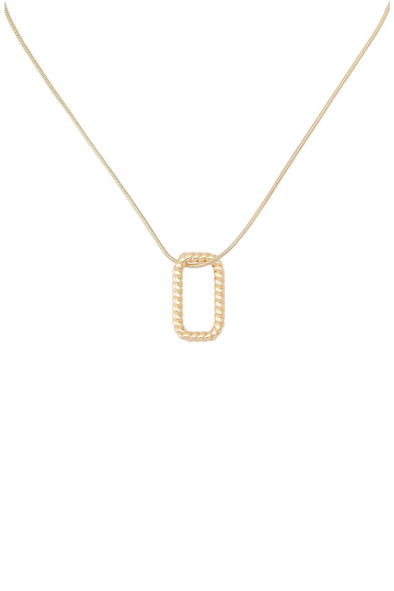 Rope Hexagonal Pendant Necklace, Main, color, GOLD