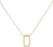AllSaints Rope Hexagonal Pendant Necklace