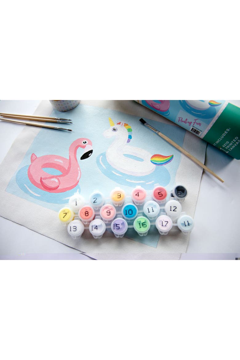 Floating Fun Paint-by-Numbers Kit, Alternate, color, Pink Flamingo