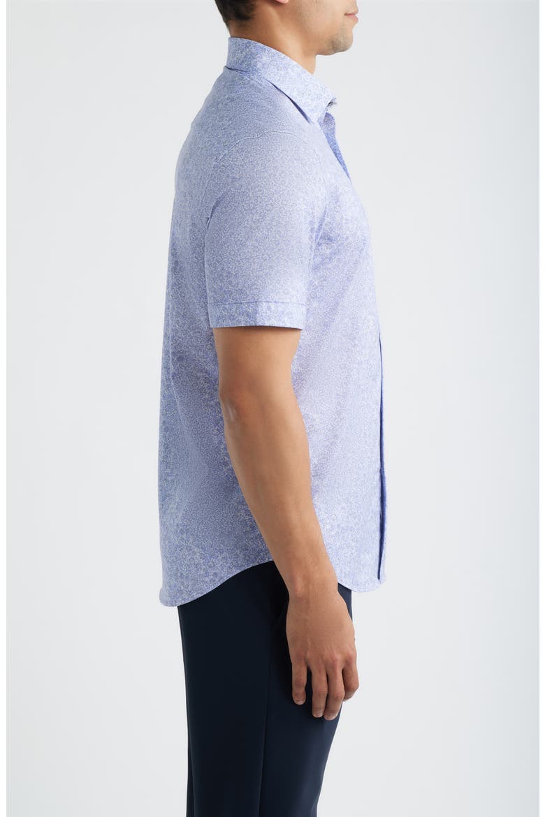 Miles OoohCotton® Floral Short Sleeve Button-Up Shirt, Alternate, color, ORCHID
