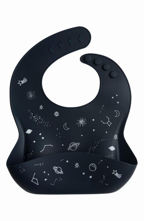 Loulou Lollipop 2-pack Silicone Bibs In Space/slate