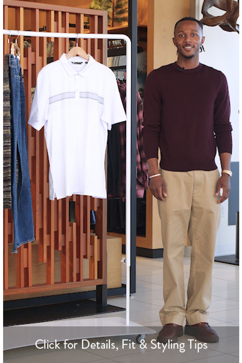 Perfect View Chest Stripe Cotton Blend Piqué Polo video