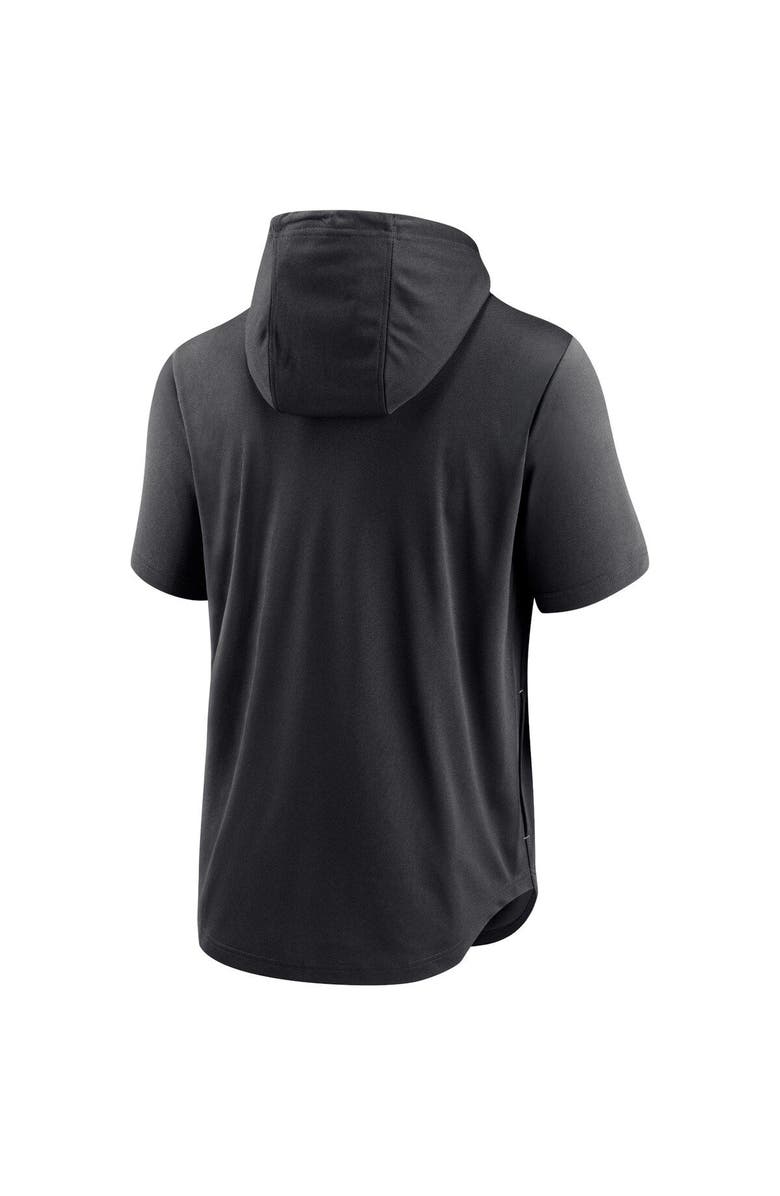 Nike Men's Nike Black Chicago White Sox Logo Lockup Performance Short-Sleeved Pullover Hoodie, Alternate, color, 