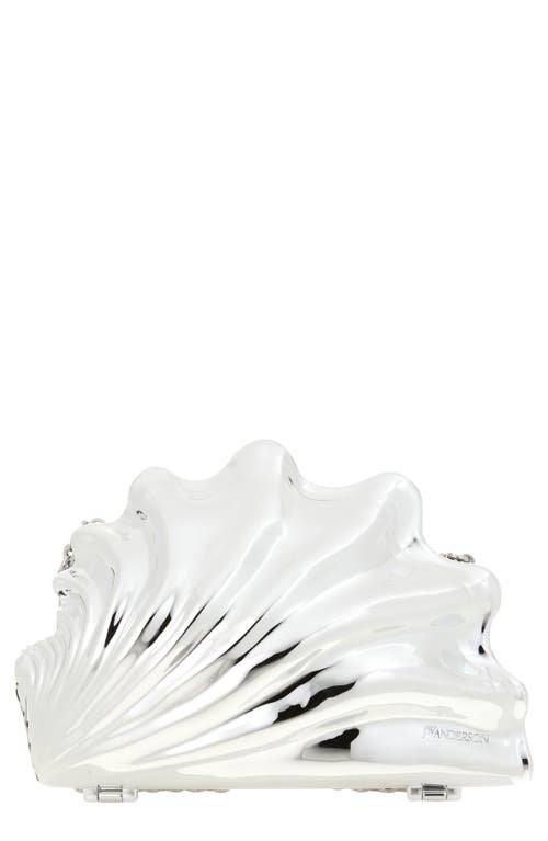 Jw Anderson Silver Shell Clutch In Silver 910