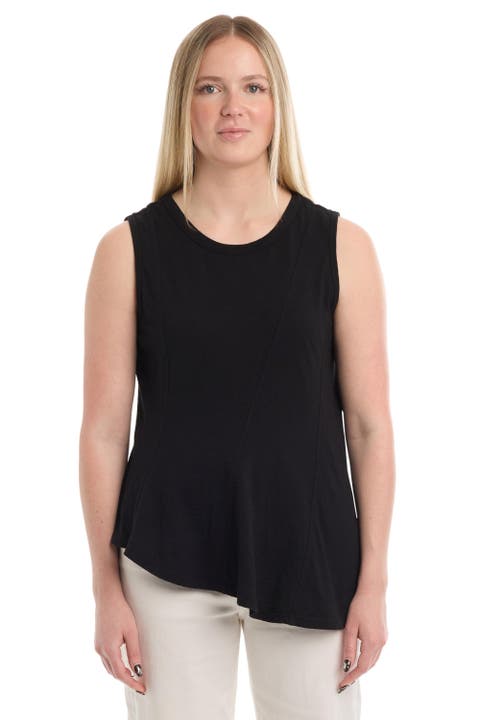 Asymmetric Seam Shell Top