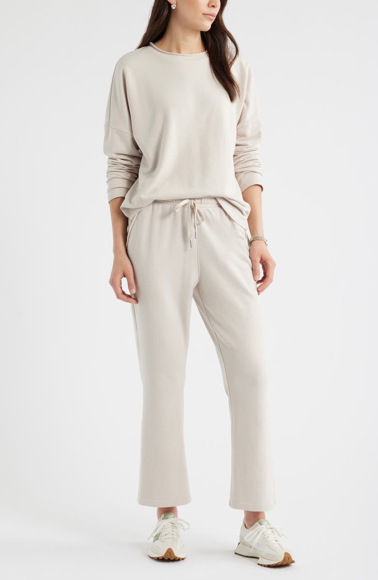 Caslon<sup>®</sup> Drawstring Terry Pants, Alternate, color, Beige Morn