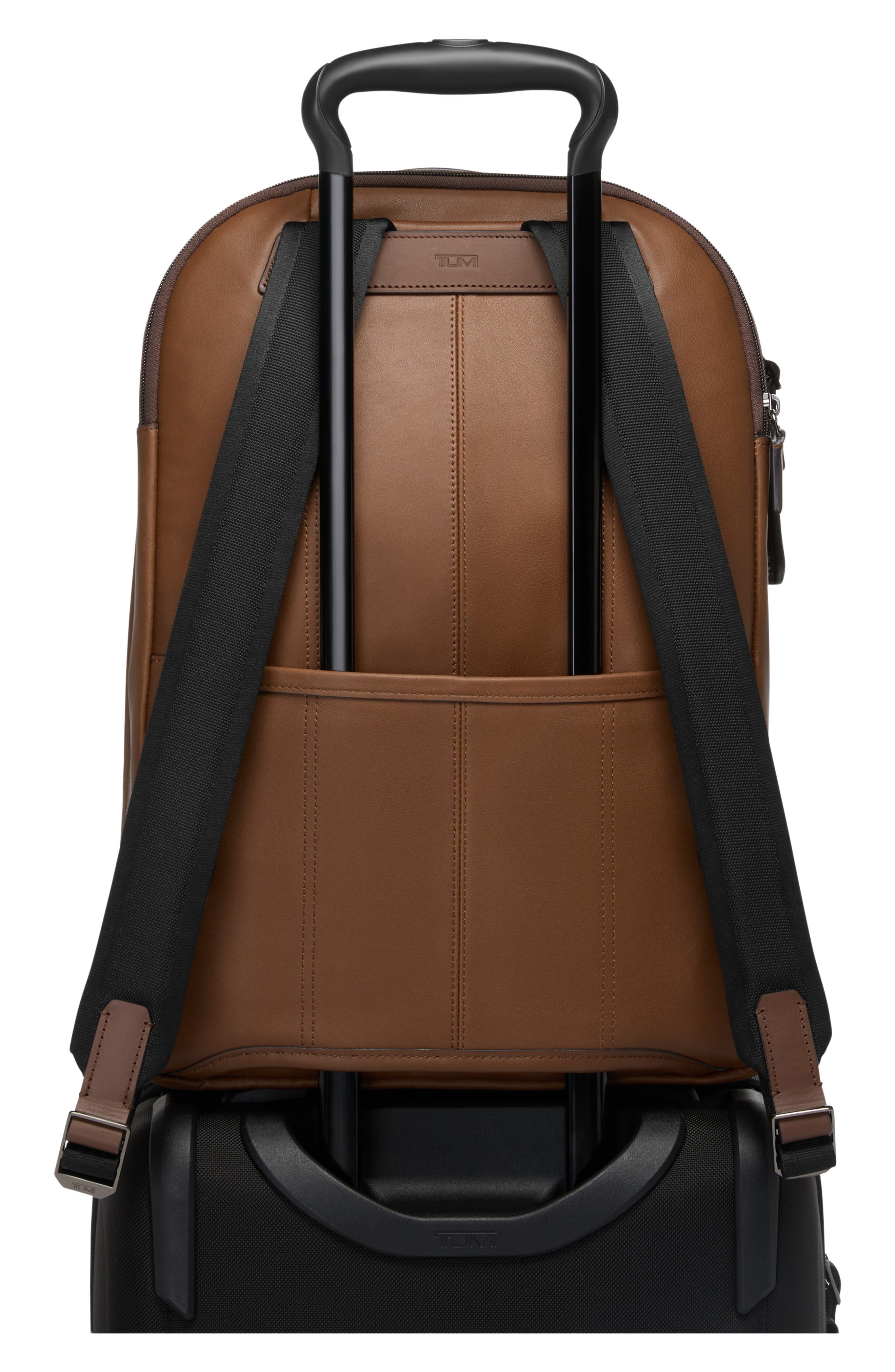 Harrison Warren Leather Backpack, Alternate, color, COGNAC BOMBE