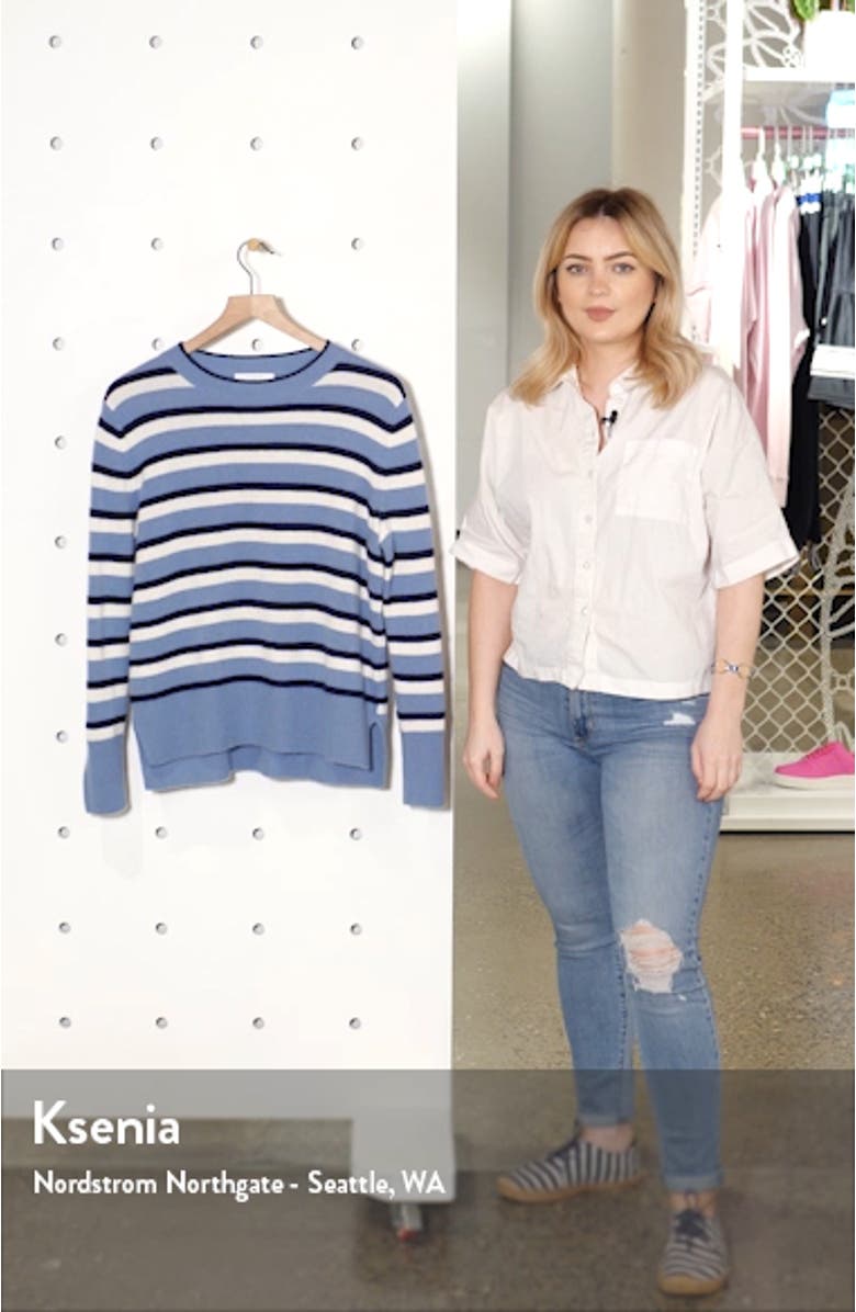 Stripe Cashmere High/Low Sweater, sales video thumbnail