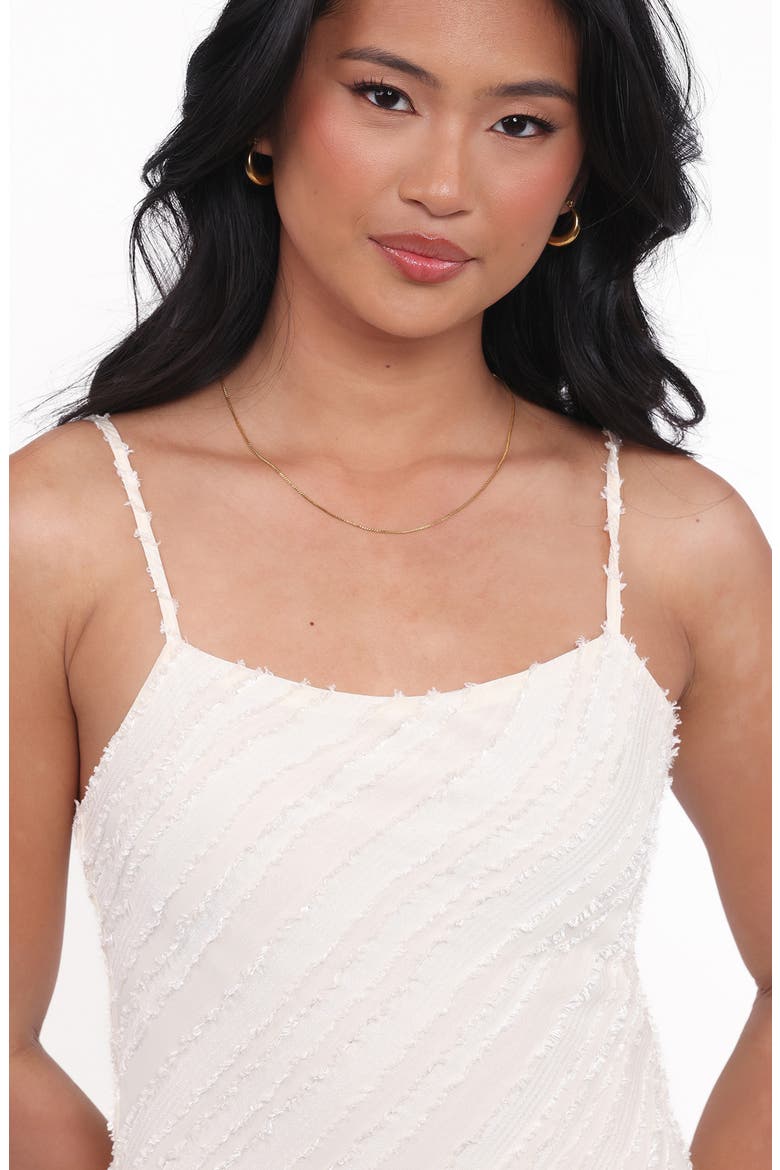 Aileen Tonal Stripe Midi Dress, Alternate, color, CREAM