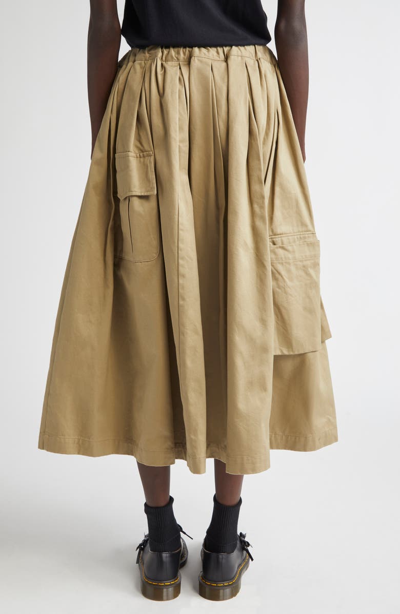 Comme des Garçons Comme des Garçons Garment Washed Cotton Twill Cargo Skirt, Alternate, color, 