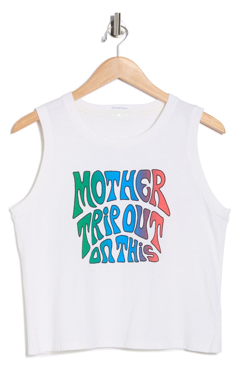 MOTHER The Strong & Silent Type Cotton Graphic Tank, Alternate, color, Trip Out On This