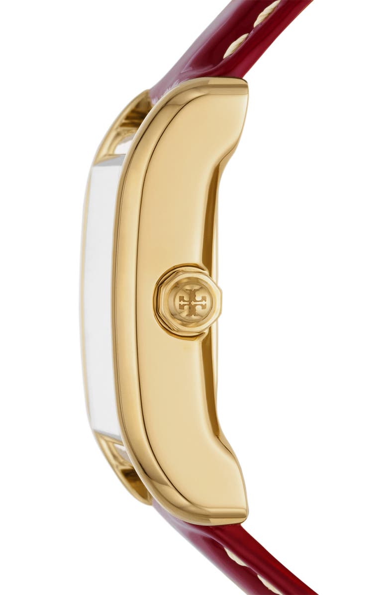 Tory Burch The Eleanor Leather Band Watch, 24.7mm x 33.5mm, Alternate, color, 
