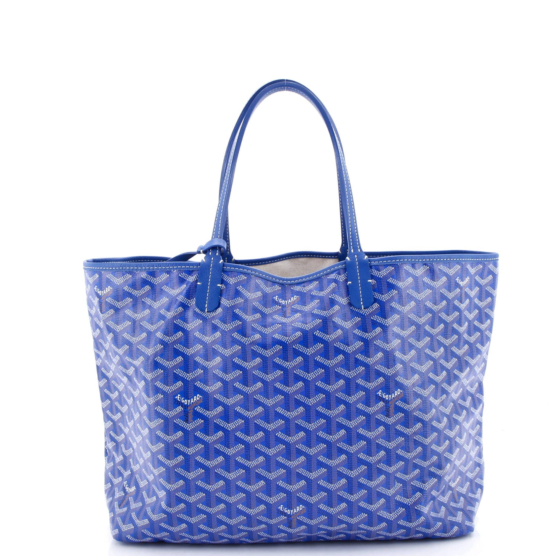 Pre-Owned Goyard Artois Tote Printed Coated Canvas PM, Alternate, color, Blue
