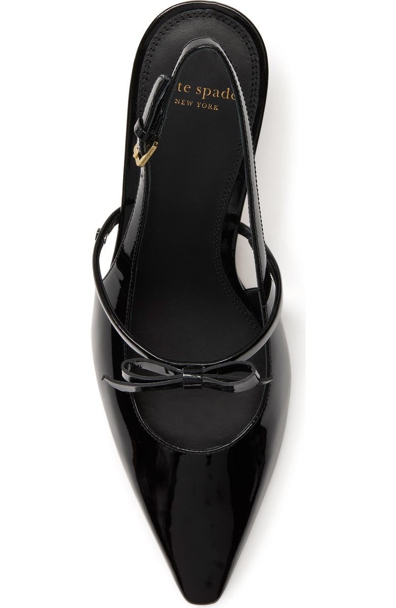 Kate Spade New York carolina pointed toe slingback mary jane pump, Alternate, color, Black