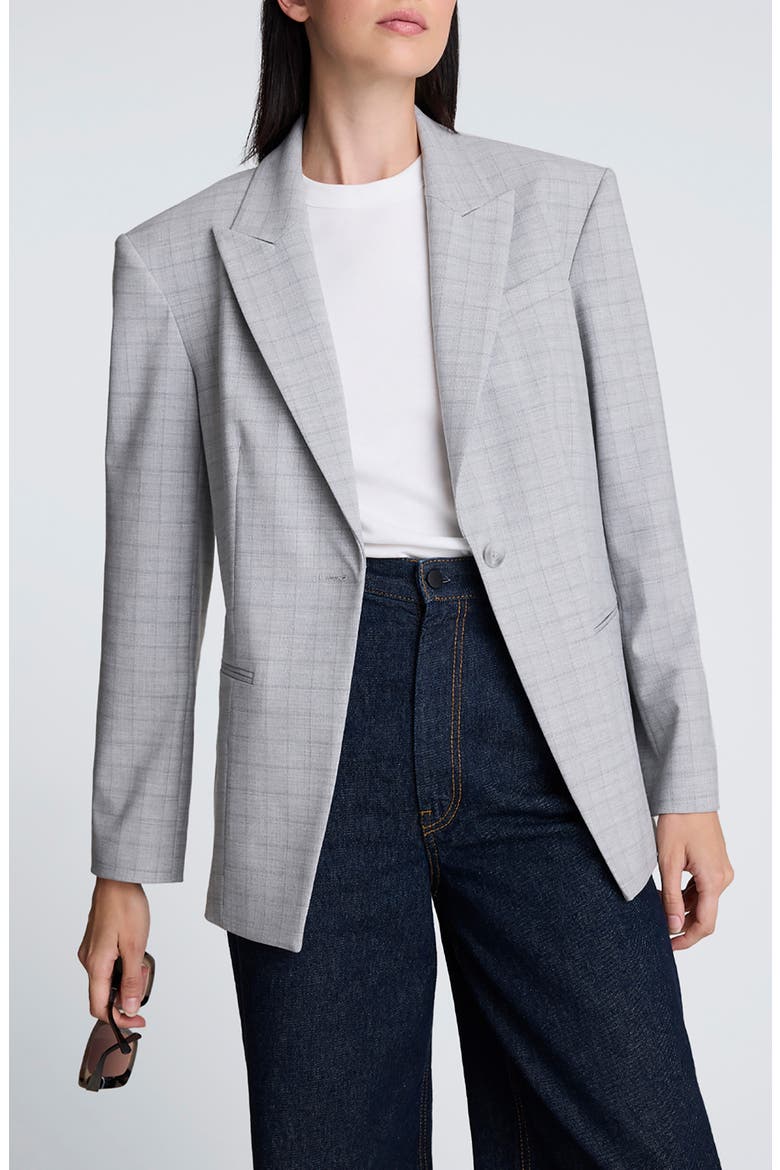 Slim Fit Windowpane Plaid Jacket, Alternate, color, LIGHT HEATHER GREY MULTI