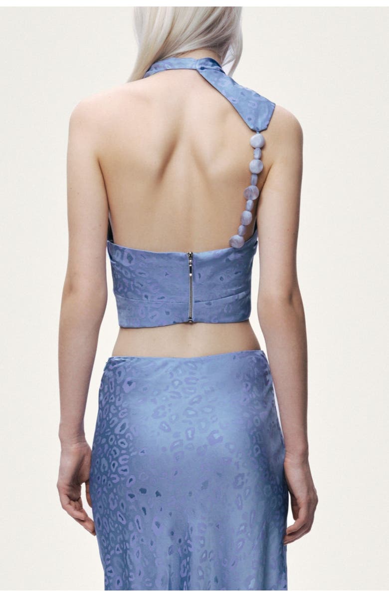 Nocturne Accessory-Detail Off-Shoulder Bustier Top, Alternate, color, Blue
