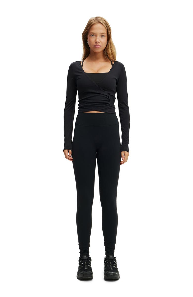 COTTON ON BODY Women's Active Ultra Luxe Invisible Scrunch Tight, Alternate, color, Black