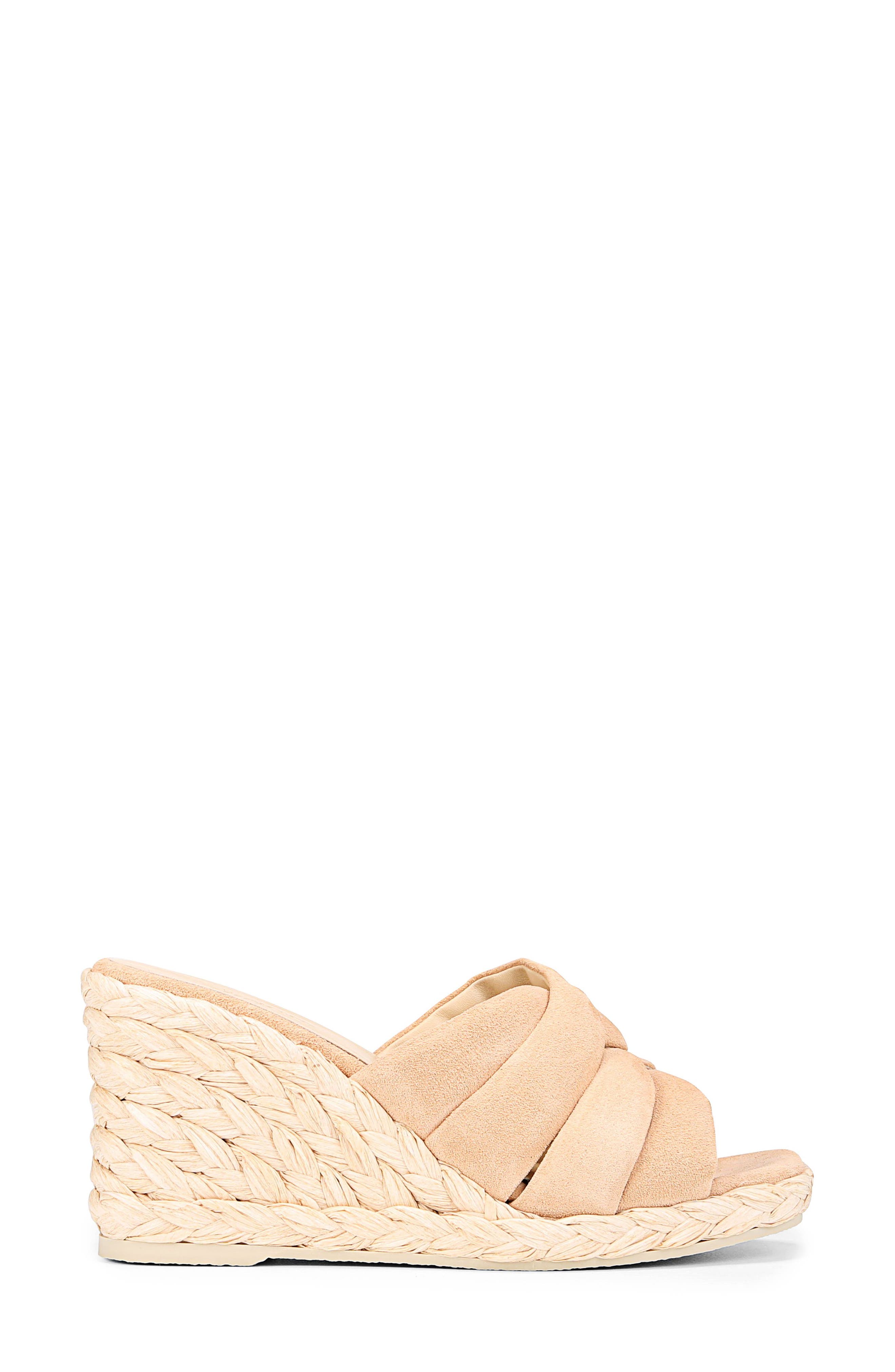 Vince Gilian Espadrille Wedge Slide Sandal, Alternate, color, Blonde