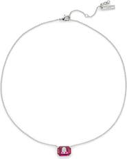 Kurt Geiger London Emerald Cut Pendant Necklace