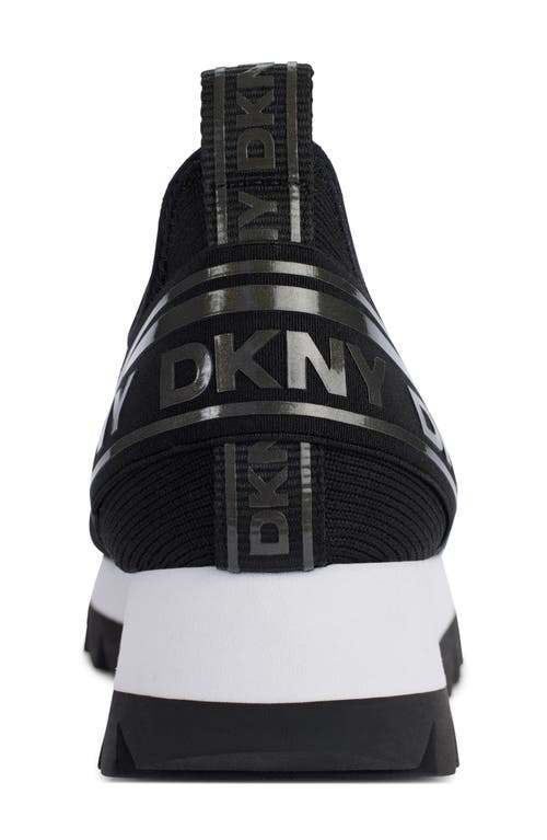 Dkny Abbi Slip-on Wedge Sneaker In Black