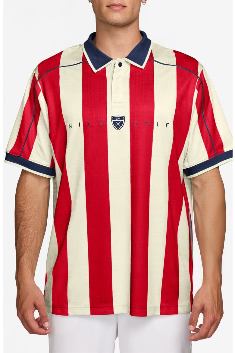 Stripe Short Sleeve Polo, Main, color, UNIVERSITY RED
