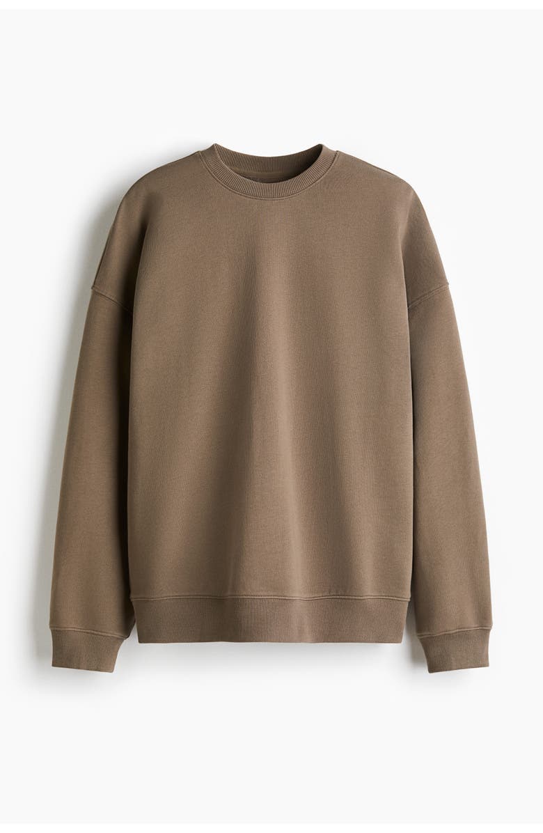 H&M Sports Sweatshirt, Main, color, Dark Beige