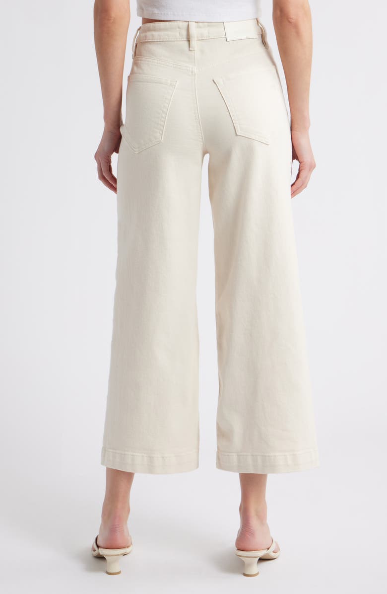 HIDDEN JEANS High Waist Crop Wide Leg Jeans, Alternate, color, Cream