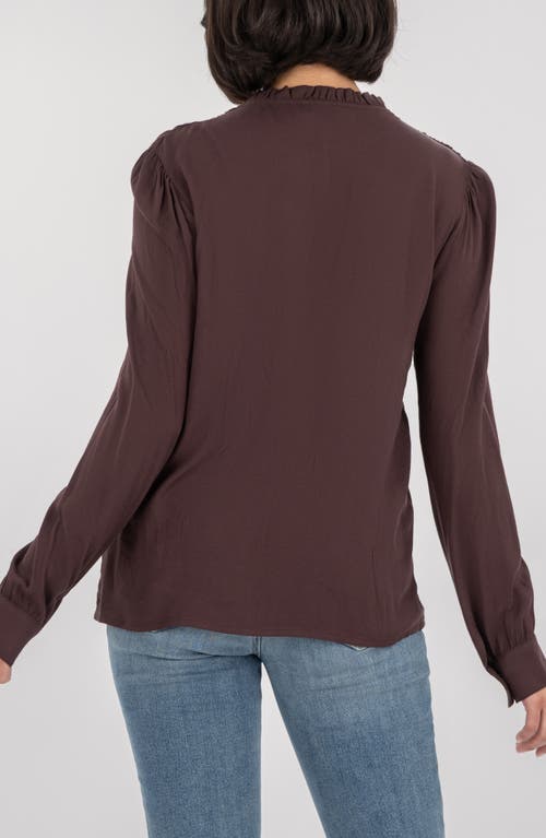 Kut From The Kloth Isley Gathered Button-up Shirt In Brown