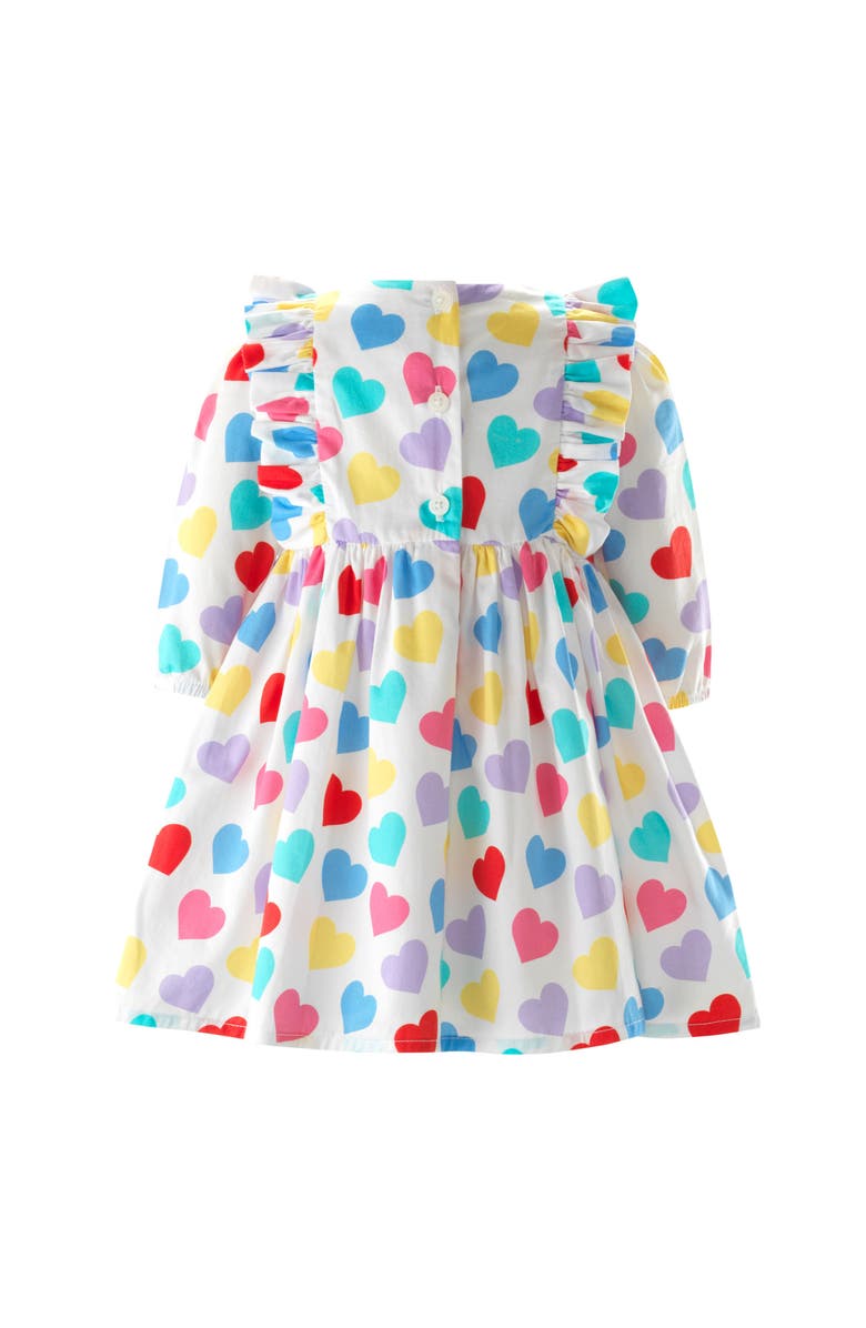 Rachel Riley Confetti Heart Frill Dress & Bloomers, Alternate, color, 