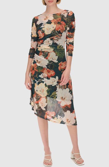 Calvin klein floral midi dresses on sale