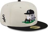 New Era Men's New Era Cream/Black Chicago White Sox Bullpen Cart 59FIFTY Fitted Hat
